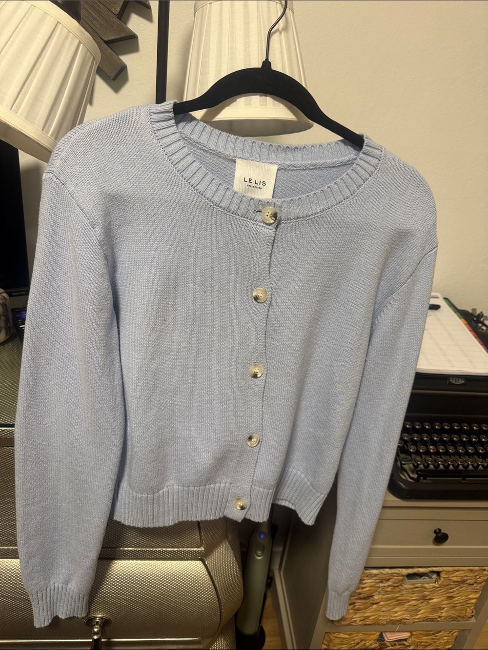 Le Lis Light Blue Cardigan Sweater